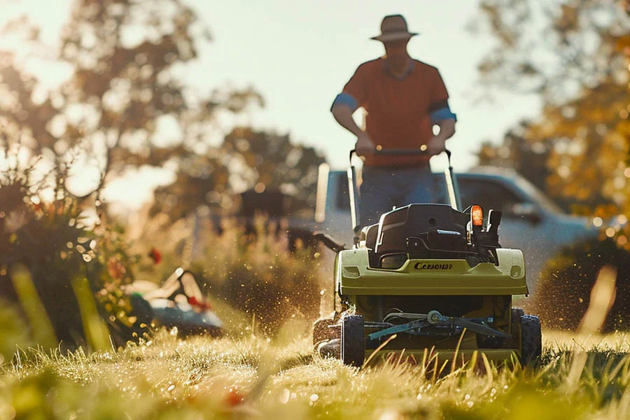 self propelled battery powered lawn mower